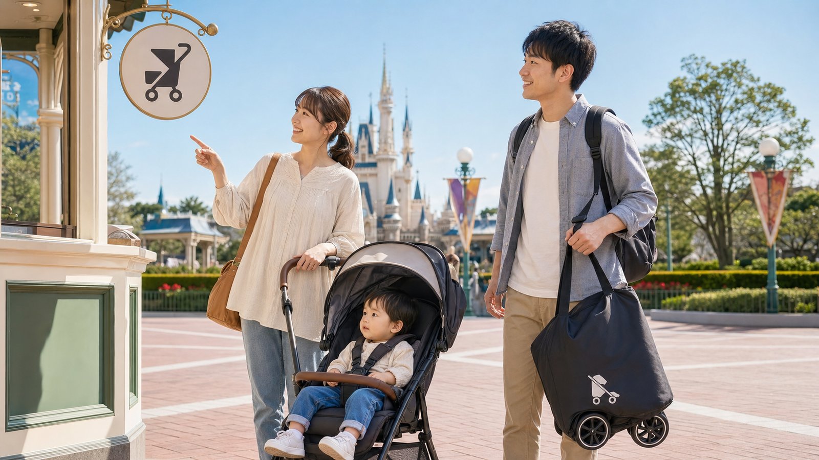 ディズニーのベビーカーレンタルは2日間OK！料金・持ち出し・返却ルールを徹底解説