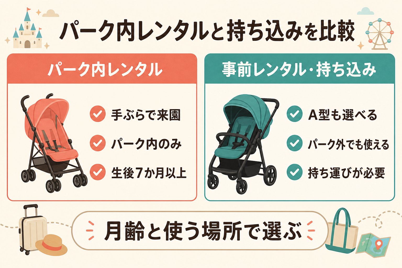 双子用ベビーカーはレンタルがお得？横型・縦型の選び方と料金を比較